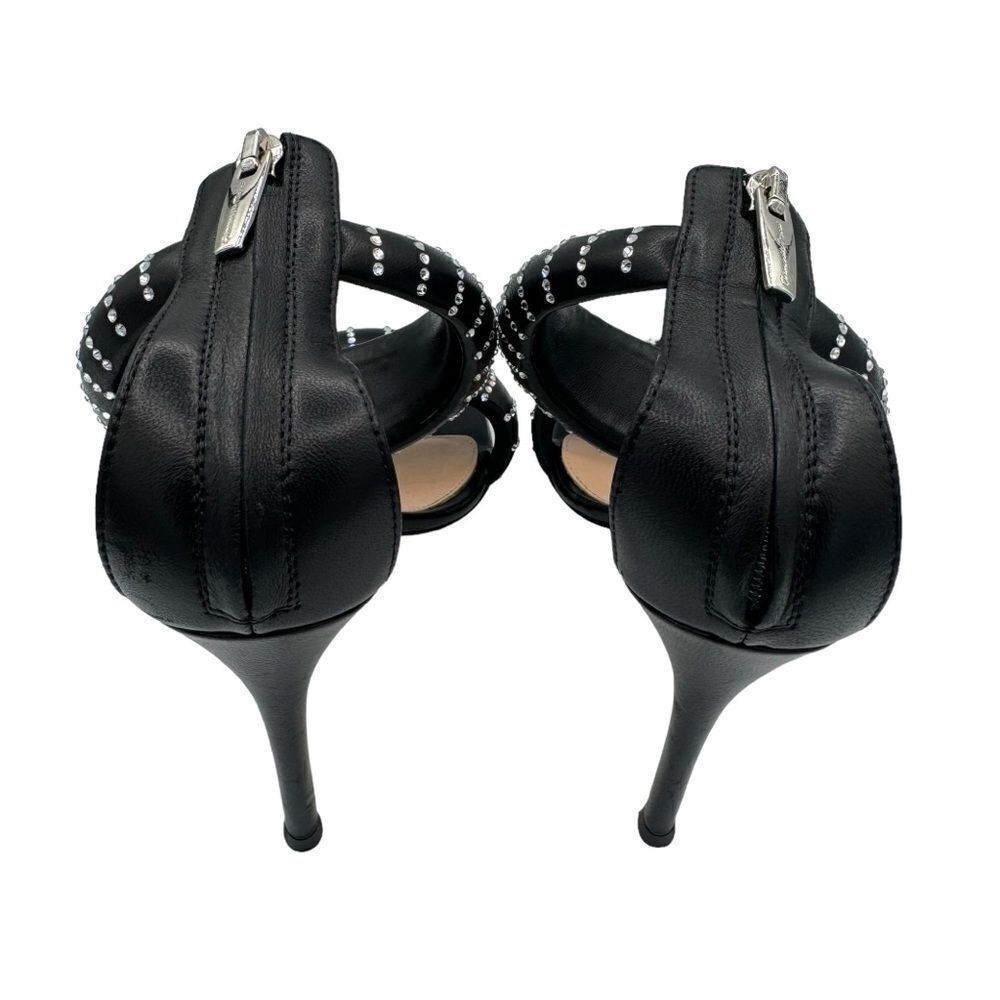 Gianvito Rossi Bijoux Crystal Puffy Nappa Black 105mm Sandals Size 8.5 - Picture 7 of 13